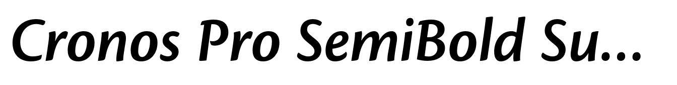 Cronos Pro SemiBold Subhead Italic